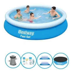 Bestway Pooler^Swimming Pool Fast Set - Inklusiv tilbehør - 366x76 cm