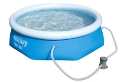 Best swimmingpool - Fast sæt - 244 x 66 cm - Inklusiv WAYS vedligeholdelsespakke og filterpumpe Pooler