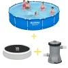Hot swimmingpool - Steel Pro - 396 x 84 cm - Inklusiv solsejls- og filterpumpe Pooler