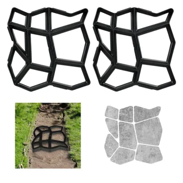 Havedekorationer^Betonform, 4x42x42 cm, Sort