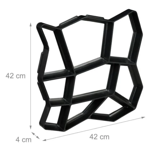 Havedekorationer^Betonform, 4x42x42 cm, Sort