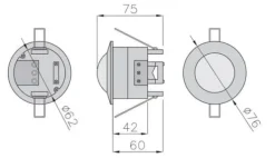 Bevægelsesdetektorer^Bevægelsessensor hvid 6m rækkevidde CR-5 1200W 240V 360° IP20 GTV CR-CR5000-00
