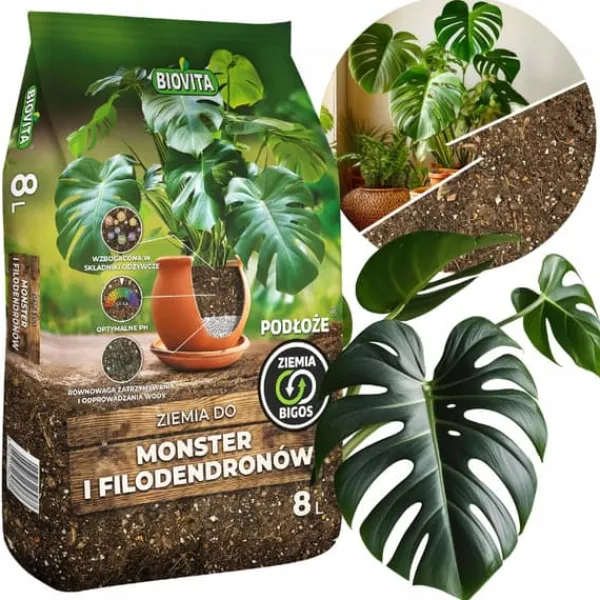 Jord & Sand^BIGOS jord til monsteraer og philodendroner BIOVITA 8l