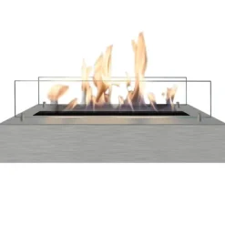 Discount Bioethanol brænder L (5820S) - Børstet rustfrit stål - Bioethanol indbygningsovn med patenteret keramisk sten - 3 KW varme Pejse