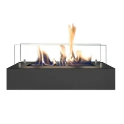 Pejse^Bio-ethanol brænder S (4114B) - Sort - Bio-ethanol indbygningsovn med patenteret keramisk sten - 2 KW varme