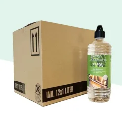 Clearance Bioethanol CL100 (12X 1 liter) - 100 % ren bioethanol - Lugtfri - Hollandsk oprindelse - Miljøvenligt brændstof Tilbehør Til Brændeovne & Pejse