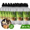 Hot Bioethanol CL100 (24X 1 liter) - 100 % ren bioethanol - Lugtfri - Hollandsk oprindelse - Miljøvenligt brændstof Tilbehør Til Brændeovne & Pejse