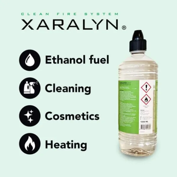 Hot Bioethanol CL100 (24X 1 liter) - 100 % ren bioethanol - Lugtfri - Hollandsk oprindelse - Miljøvenligt brændstof Tilbehør Til Brændeovne & Pejse