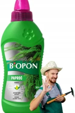 Outlet Biopon Gødning til Bregner 0,5L Specialiseret præparat til pleje af bregner Gødningsmidler