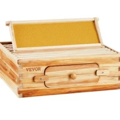 Til Fugle & Småvildt^Bistartersæt, Langstroth mellemrammekasse, 50,4x41,3x17 cm, Træ