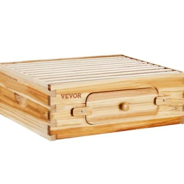 Til Fugle & Småvildt^Bistartersæt, Langstroth mellemrammekasse, 50,4x41,3x17 cm, Træ