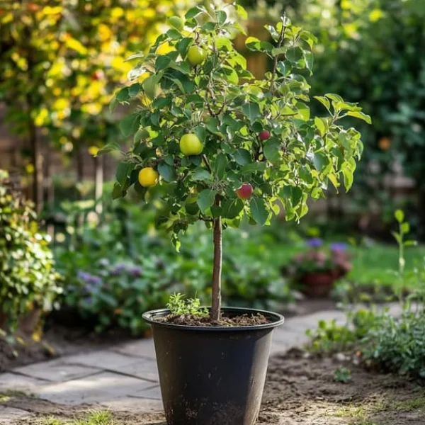 Træ^Æbletræ - Sæt med 2 - Malus - Højde 60-70cm - ⌀17cm