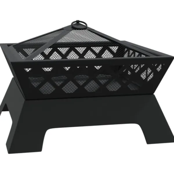 Discount Bålfad med ildrager - Dyb skål til hyggelige fremstød | Størrelse: 50 cm | Materiale: Stål Pejse