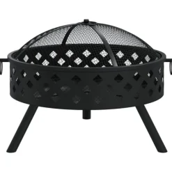 Pejse^Bålfad med ildrager - Stål | 58 cm | XXL