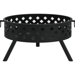 Pejse^Bålfad med ildrager - Stål | 58 cm | XXL