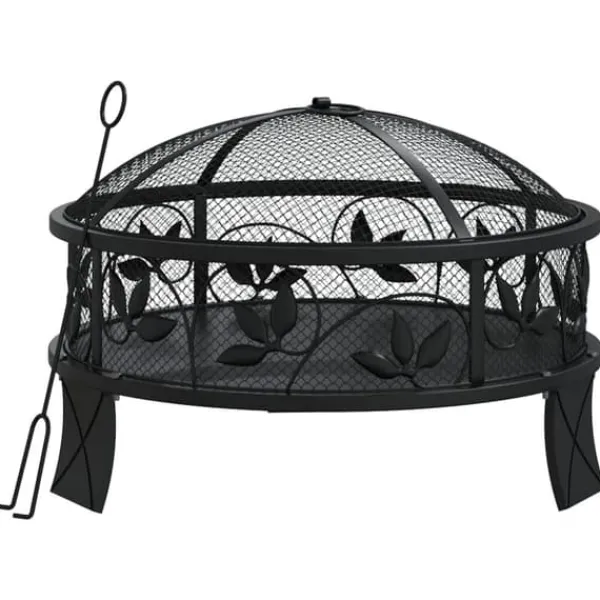 Sale Bålfad med ildrager - Stål 50 cm | Størrelse: XXL Pejse