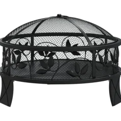 Sale Bålfad med ildrager - Stål 50 cm | Størrelse: XXL Pejse