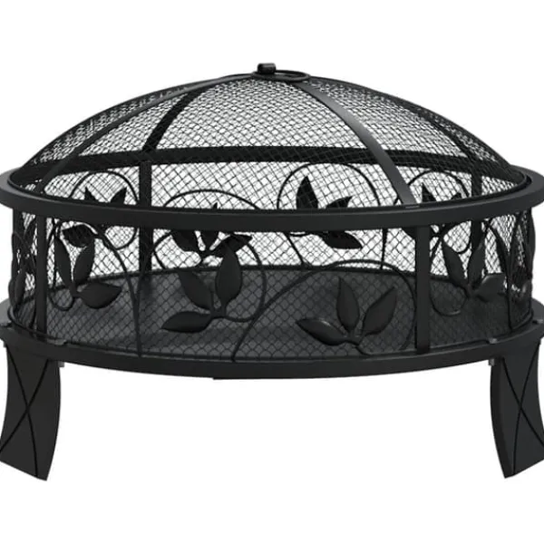 Sale Bålfad med ildrager - Stål 50 cm | Størrelse: XXL Pejse