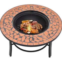 New Bålfad mosaik 68 cm keramik terracottafarvet - Ildsted - Ildsteder - Home & Living Pejse