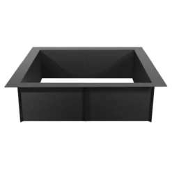 Tilbehør Til Brændeovne & Pejse^Bålfad Ring, 91,4x91,4x25 cm, Sort, Kulstofstål
