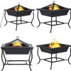 Hot Bålfad 42x42x45 cm stål sort - Bålfad - Bålfade - Home & Living Pejse