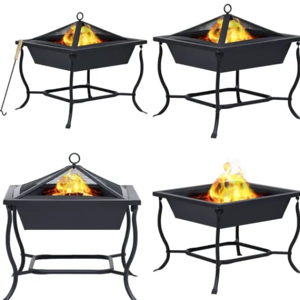 Hot Bålfad 42x42x45 cm stål sort - Bålfad - Bålfade - Home & Living Pejse