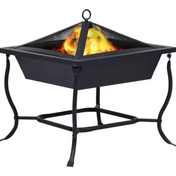 Hot Bålfad 42x42x45 cm stål sort - Bålfad - Bålfade - Home & Living Pejse