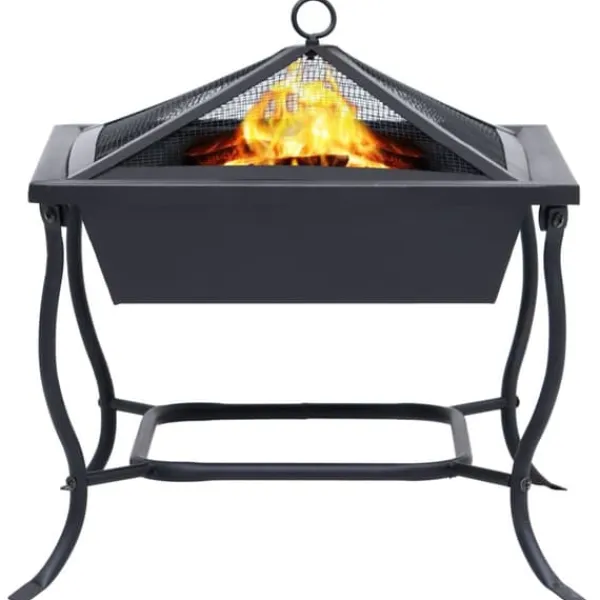 Hot Bålfad 42x42x45 cm stål sort - Bålfad - Bålfade - Home & Living Pejse