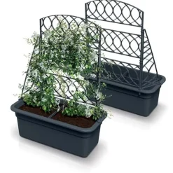 Outlet BLOMA HUS MED PERGOLA - ANTRACIT - PP-DBLO600 A Buer, Spalier, Lysthuse Uden Tag
