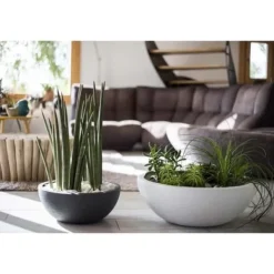Online Blomkruka - EDA PLASTIQUE - GraphitUp - 50 cm - 67 L - Antracitgrå Krukker & Plantebeholdere