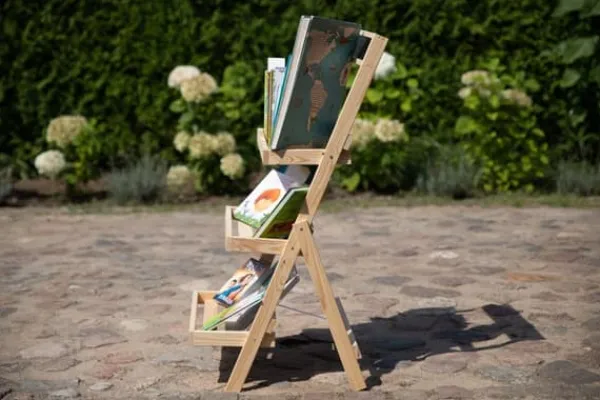 New Blomsteretage /100x52x52 cm/ Naturligt træ Havedekorationer