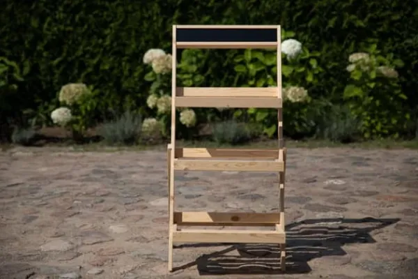 New Blomsteretage /100x52x52 cm/ Naturligt træ Havedekorationer