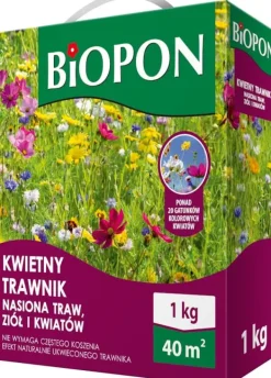 Frø^BLOMSTERGRÆS - BLANDING AF GRÆS, URTER OG BLOMSTERFRØ 1 KG - BR BIO-1931