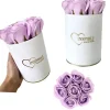 Blomster^Blomsterkasse Inspiruj - Hvid kasse med sæberoser - nr. 6 Lys lilla
