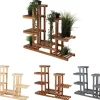 Plantestativer^Blomsterkrukke af træ til hjemmet RKB /95x116x25/ Brun