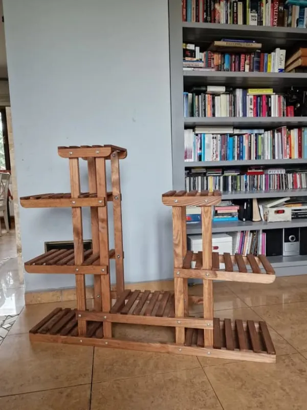 Plantestativer^Blomsterkrukke af træ til hjemmet RKB /95x116x25/ Brun