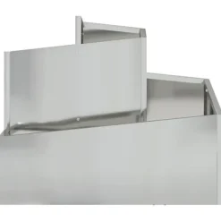 Hot Blomsterkrukke i sølv galvaniseret stål - Moderne design | Størrelse: 60x60x50 cm Krukker & Plantebeholdere