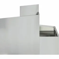 Hot Blomsterkrukke i sølv galvaniseret stål - Moderne design | Størrelse: 60x60x50 cm Krukker & Plantebeholdere