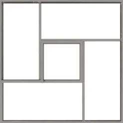 Hot Blomsterkrukke i sølv galvaniseret stål - Moderne design | Størrelse: 60x60x50 cm Krukker & Plantebeholdere