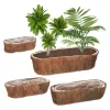 Krukker & Plantebeholdere^Blomsterpotte sæt, 8.5x29x12 cm, Natur