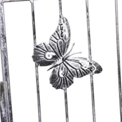 Krukker & Plantebeholdere^Blomsterstand i metal, 3 niveauer blomsterhylde, 44×25×96 cm, dekorativ & pladsbesparende, sølvgrå