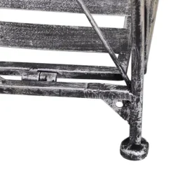 Krukker & Plantebeholdere^Blomsterstand i metal, 3 niveauer blomsterhylde, 44×25×96 cm, dekorativ & pladsbesparende, sølvgrå