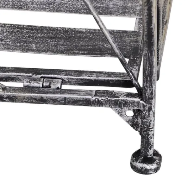 Krukker & Plantebeholdere^Blomsterstand i metal, 3 niveauer blomsterhylde, 44×25×96 cm, dekorativ & pladsbesparende, sølvgrå