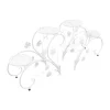 New Blomsterstander - Planteopsats 2-pak - Metal - Til Inde/Ude - Altan, Have, Stue - Hvid Plantestativer
