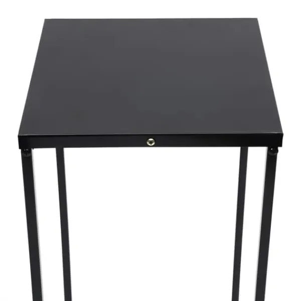 Online Blomsterstander 2-pak - Firkantet krukkestativ/display - Metal - Inde/ude - Fritstående - Til stue, terrasse, have, bryllup - Sort Plantestativer