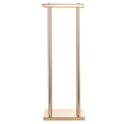 Plantestativer^Blomsterstander Sæt - Søjle/Piedestal - Sæt Af 10 - Højde 80 cm - Metal - Cylindrisk & Kubisk - Til Bryllup & Fest - Guld