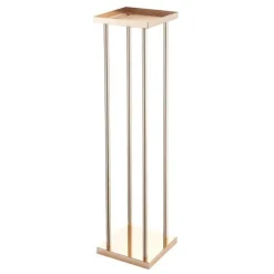 Plantestativer^Blomsterstander Sæt - Søjle/Piedestal - Sæt Af 10 - Højde 80 cm - Metal - Cylindrisk & Kubisk - Til Bryllup & Fest - Guld
