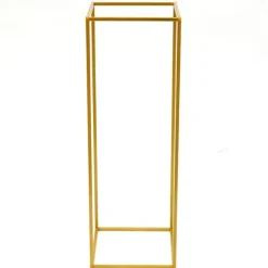 Blomster^Blomsterstander til bryllup 2-pak - Rektangulær stander - 80 cm & 100 cm - Metal - Fritstående - Moderne design - Guld