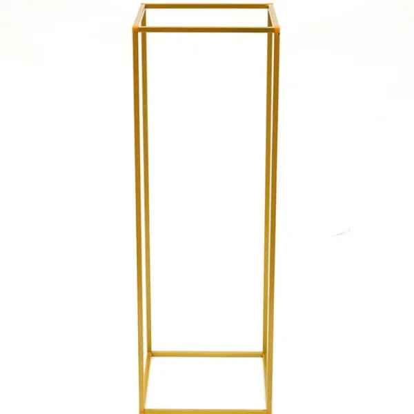 Blomster^Blomsterstander til bryllup 2-pak - Rektangulær stander - 80 cm & 100 cm - Metal - Fritstående - Moderne design - Guld