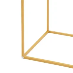 Blomster^Blomsterstander til Bryllup - Rektangulær Geometrisk Metalstativ - 10-Pak - 30×30×80 cm - Str. L - Guld